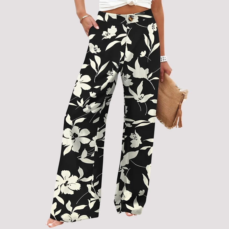 Hélène | Pantalon Femme Jambes Larges Décontracté – Pantalon Fluide Quotidien 2026