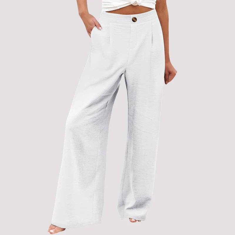 Hélène | Pantalon Femme Jambes Larges Décontracté – Pantalon Fluide Quotidien 2026