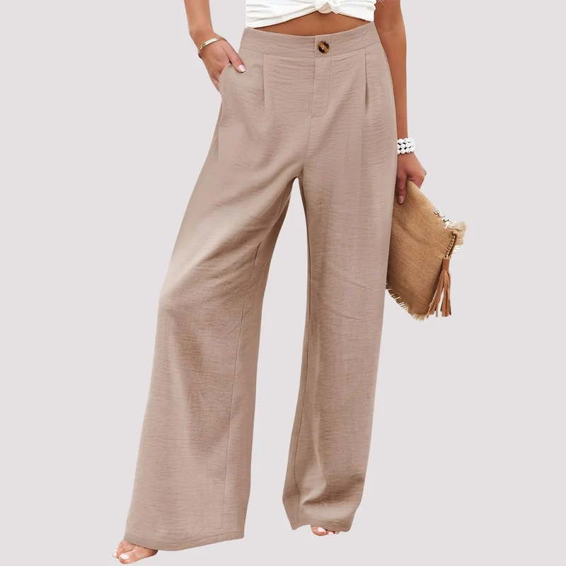 Hélène | Pantalon Femme Jambes Larges Décontracté – Pantalon Fluide Quotidien 2026