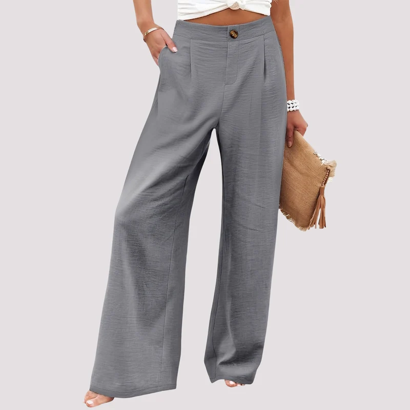 Hélène | Pantalon Femme Jambes Larges Décontracté – Pantalon Fluide Quotidien 2026