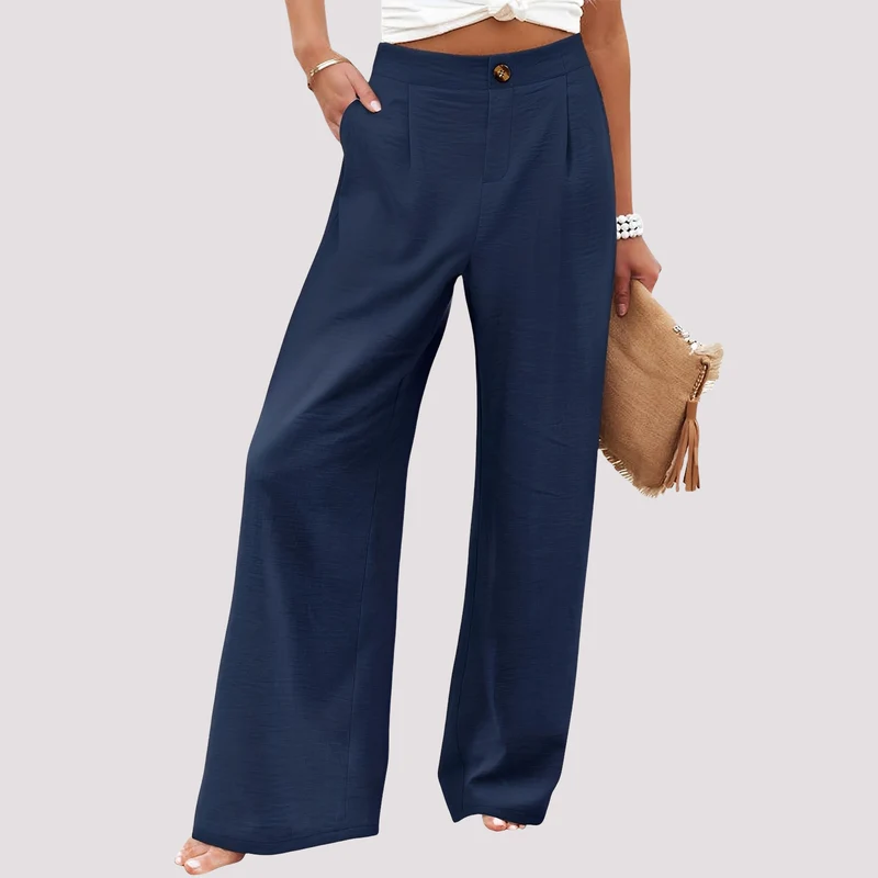 Hélène | Pantalon Femme Jambes Larges Décontracté – Pantalon Fluide Quotidien 2026