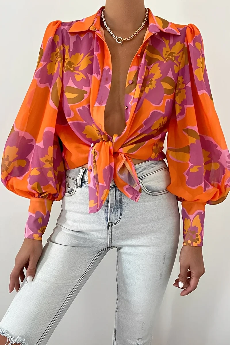 Carla | Blouse Femme Manches Lanternes Élégante – Blouse Romantique Occasions 2026