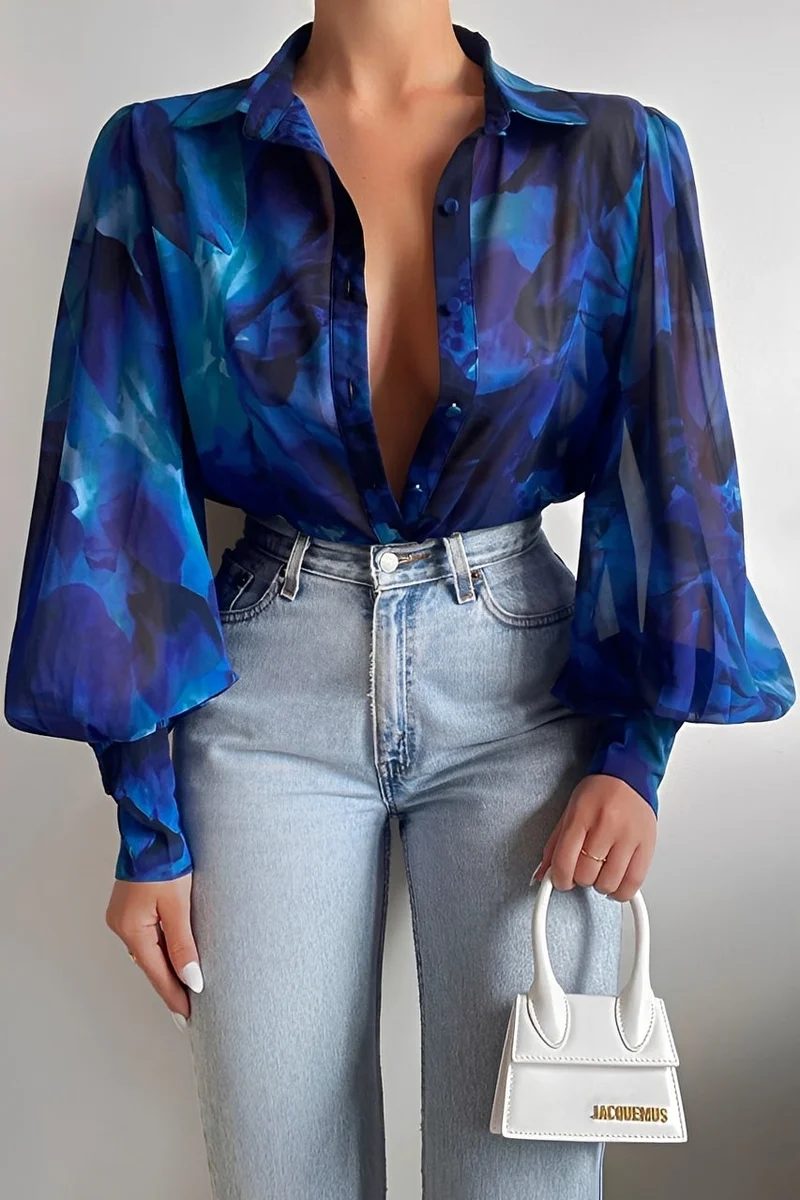 Carla | Blouse Femme Manches Lanternes Élégante – Blouse Romantique Occasions 2026