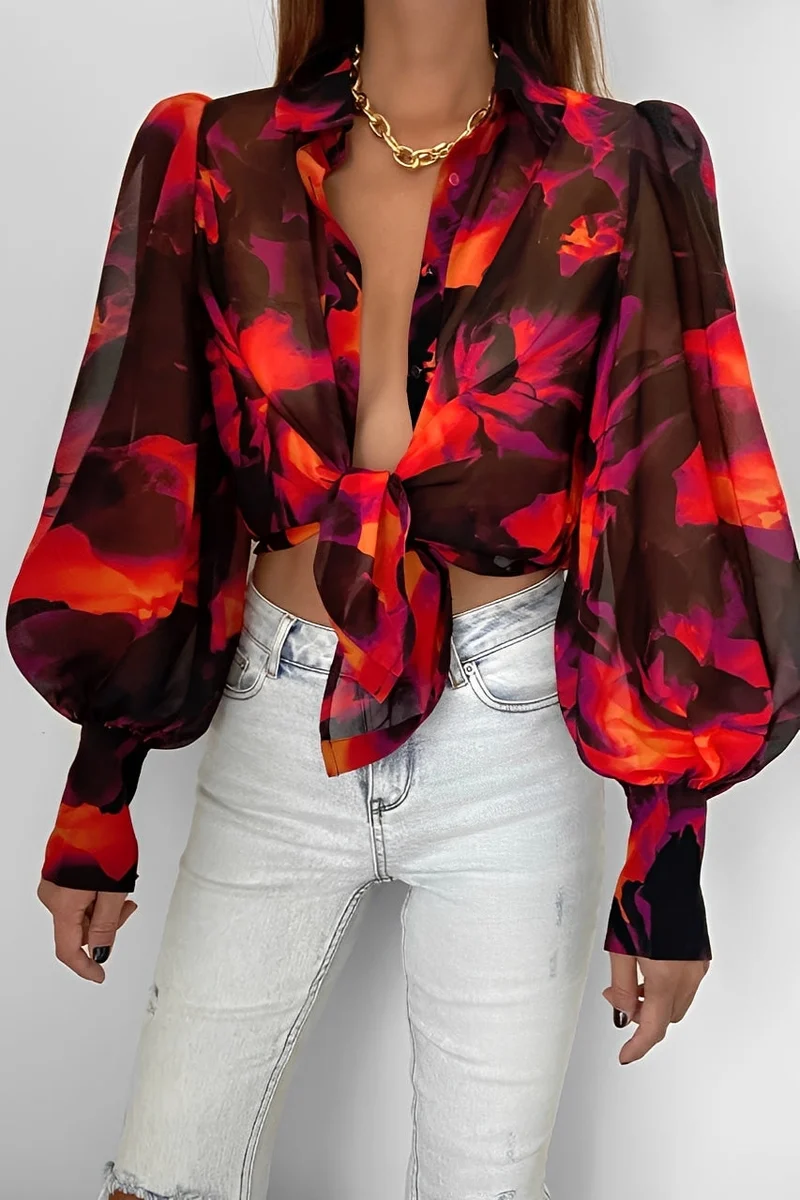 Carla | Blouse Femme Manches Lanternes Élégante – Blouse Romantique Occasions 2026