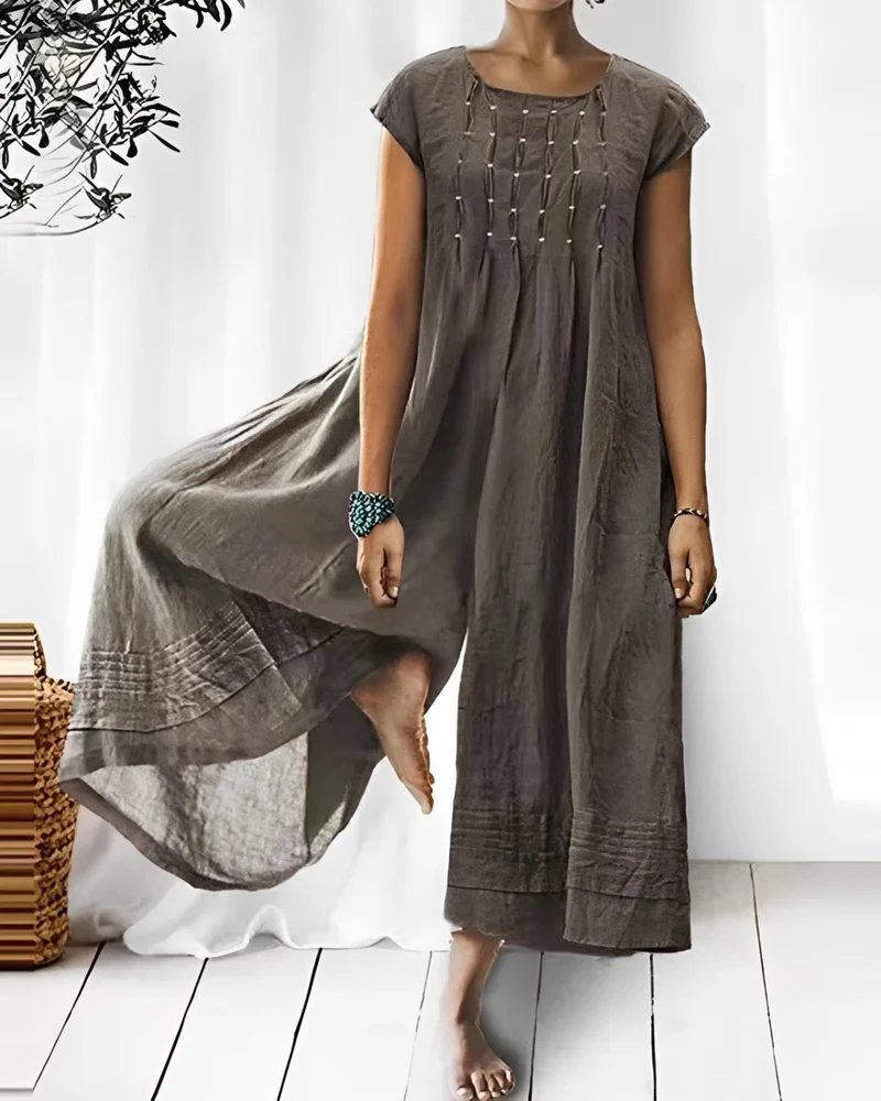 Claudia | Combinaison Femme Manches Courtes Élégante – Combinaison Chic Été 2026