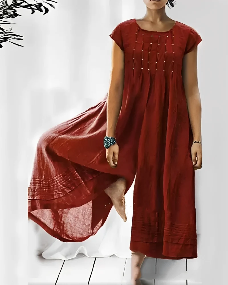 Claudia | Combinaison Femme Manches Courtes Élégante – Combinaison Chic Été 2026