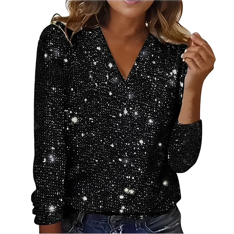 Casandra | Top Femme Paillettes Moderne – Top Brillant pour Soirées & Fêtes 2026