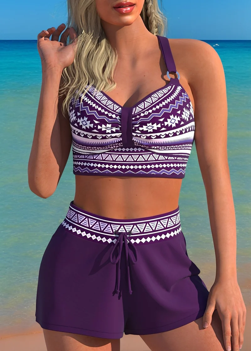 Bailey | Bikini Femme Taille Haute Imprimé – Maillot Élégant Plage & Piscine 2026