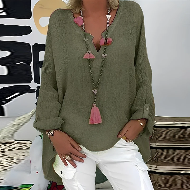 Annie | Blouse Femme Décontractée Ample – Blouse Aérienne Style Naturel 2026