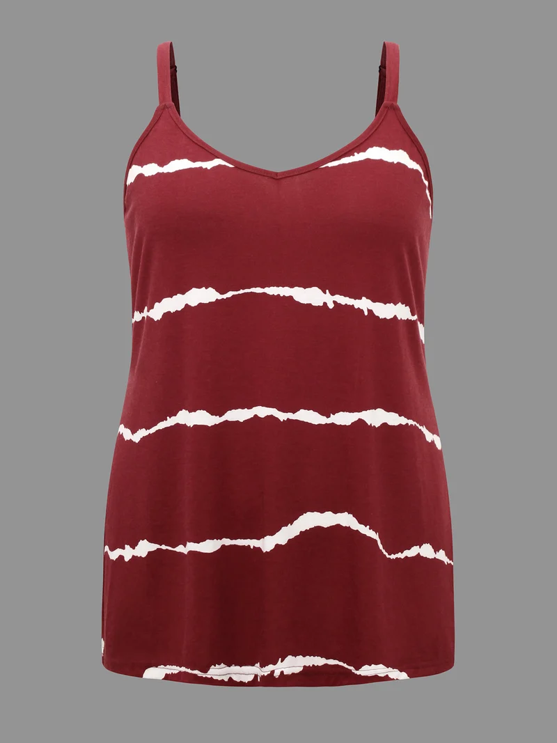 Contrast Striped V Neck Cami Top