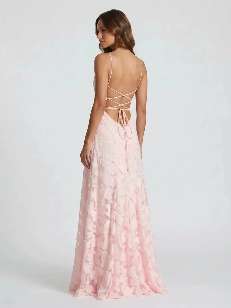Women's Floral Textured A-Line Wedding Dress | Elegant Strapless Bridal Gown