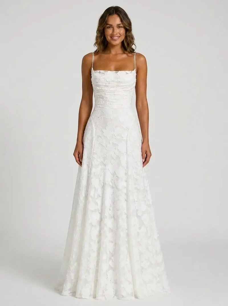 Women's Floral Brocade Maxi Dress | Elegant Structured Formal Evening Gown