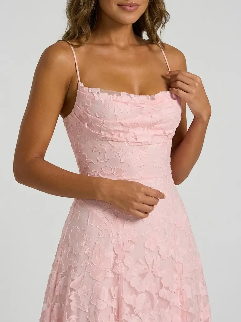 Women's Floral Brocade Maxi Dress | Elegant Structured Formal Evening Gown
