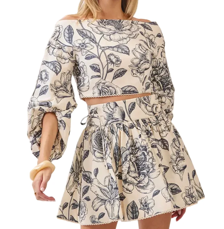 Floral Print Skirt