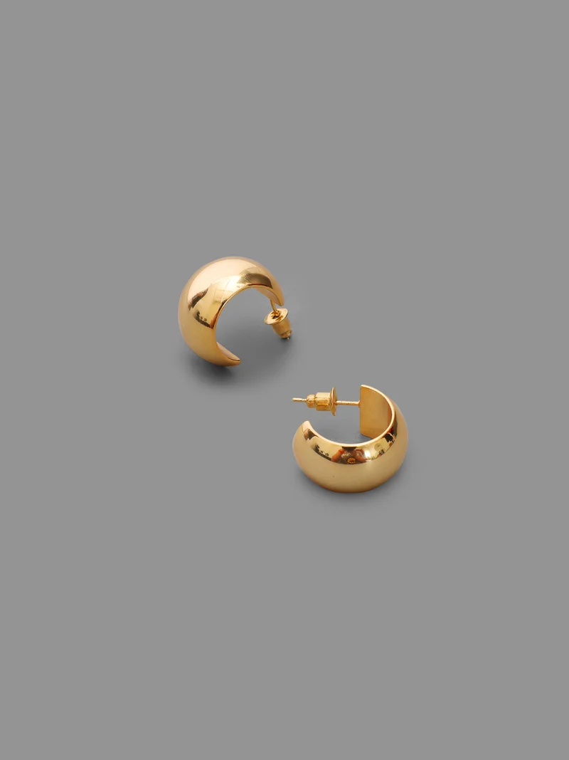 Wide Face Hoop Earrings