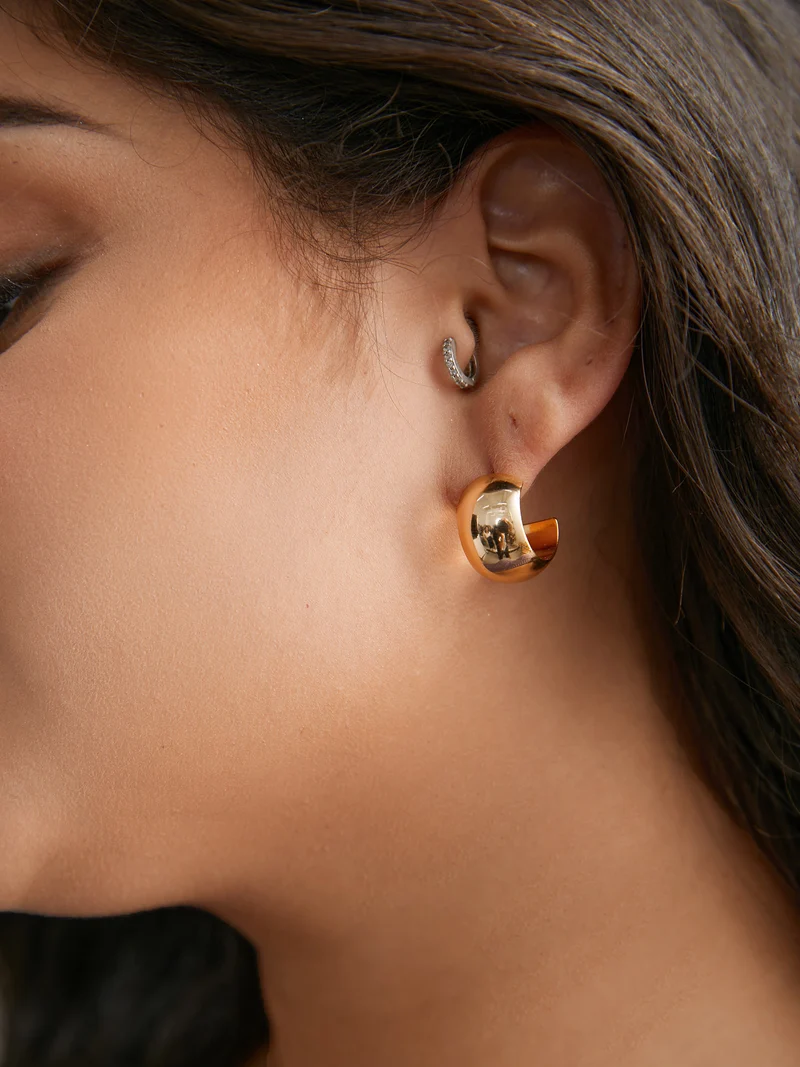 Wide Face Hoop Earrings