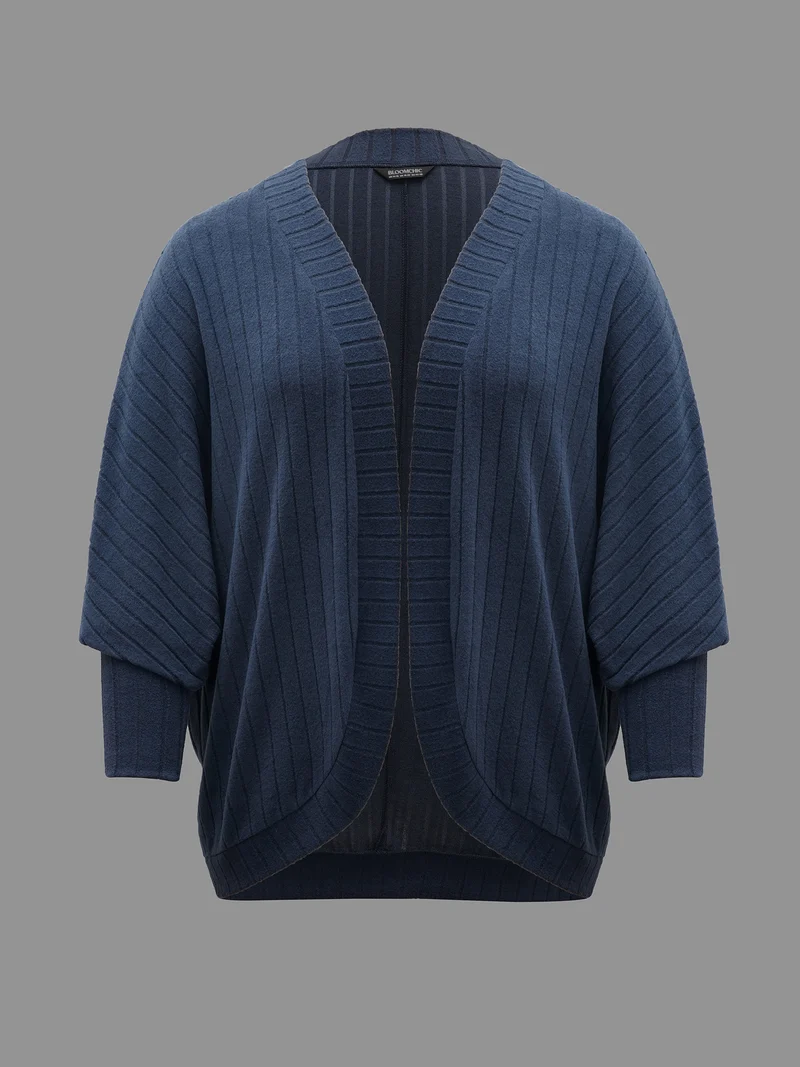 Plain Pit Strip Curved Hem Coat