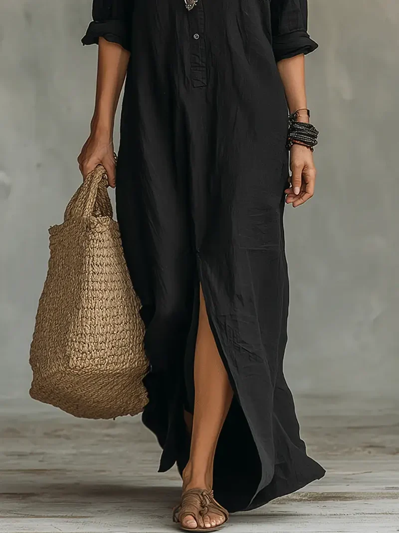Women's Soft Cotton Maxi Dress | Flowing Relaxed Fit Summer Dress