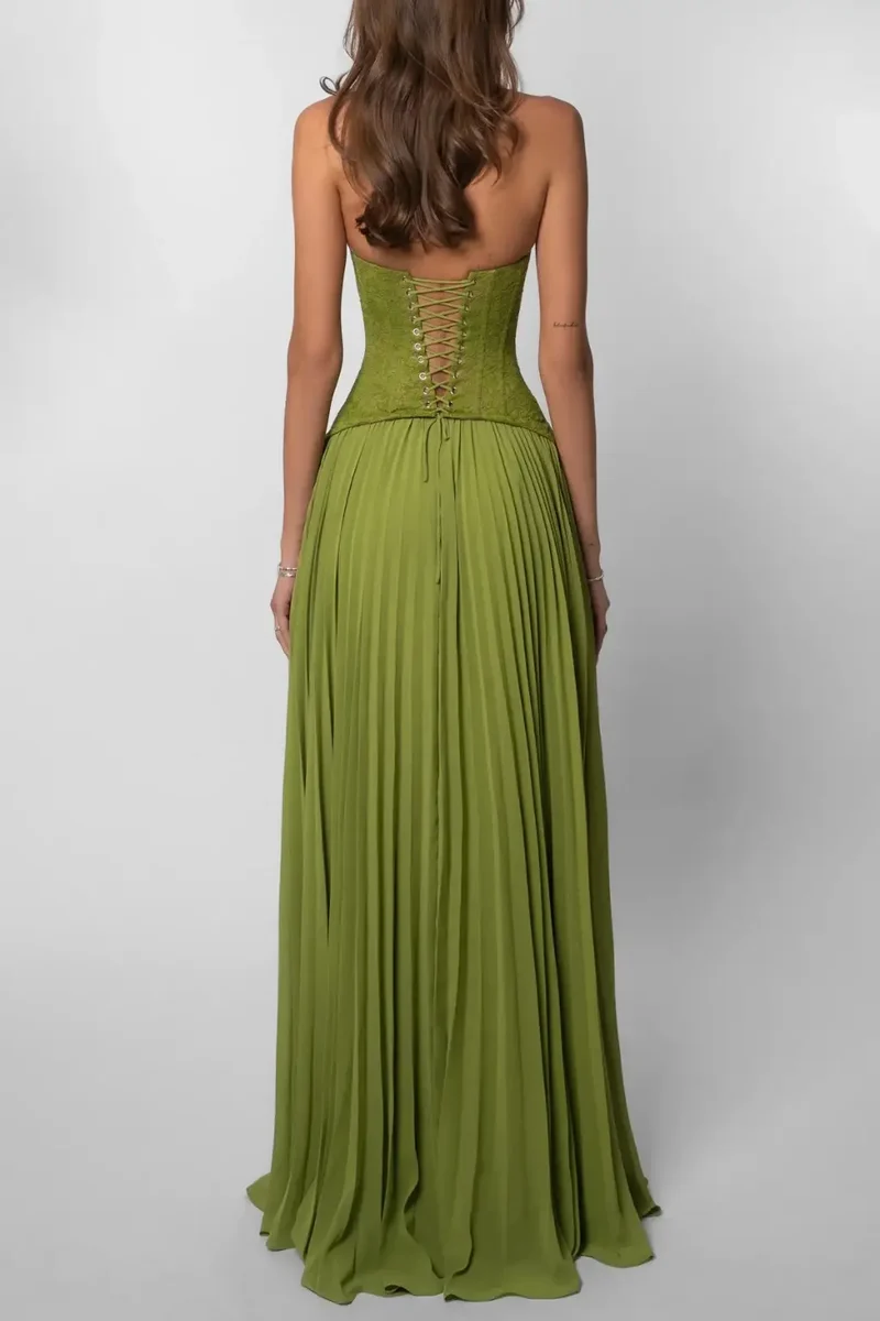 Women's Elegant Pleated Maxi Dress | Sophisticated Halter Formal Evening Gown