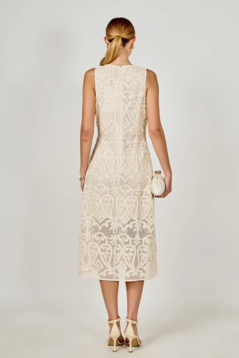 Tiffany Textured Sleeveless Maxi Dress
