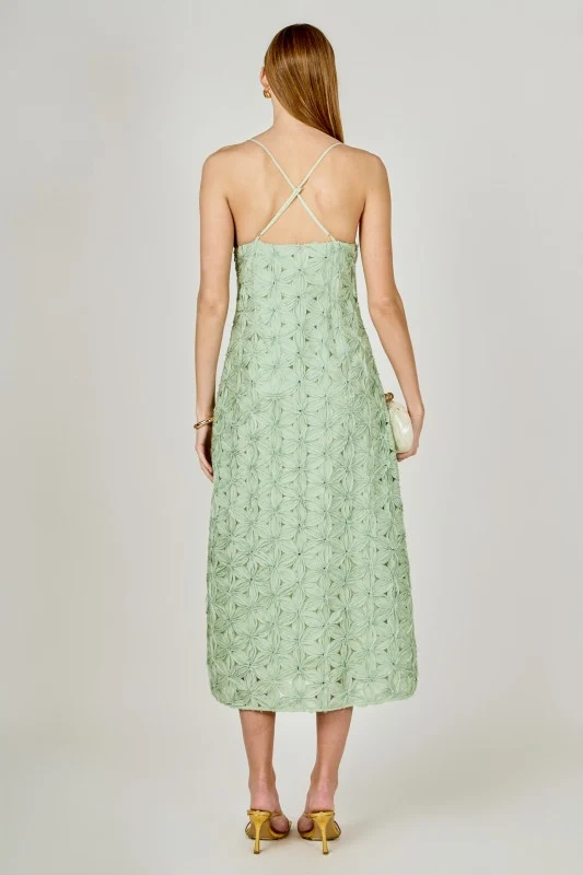 Indie Lace Spaghetti Strap Maxi Dress