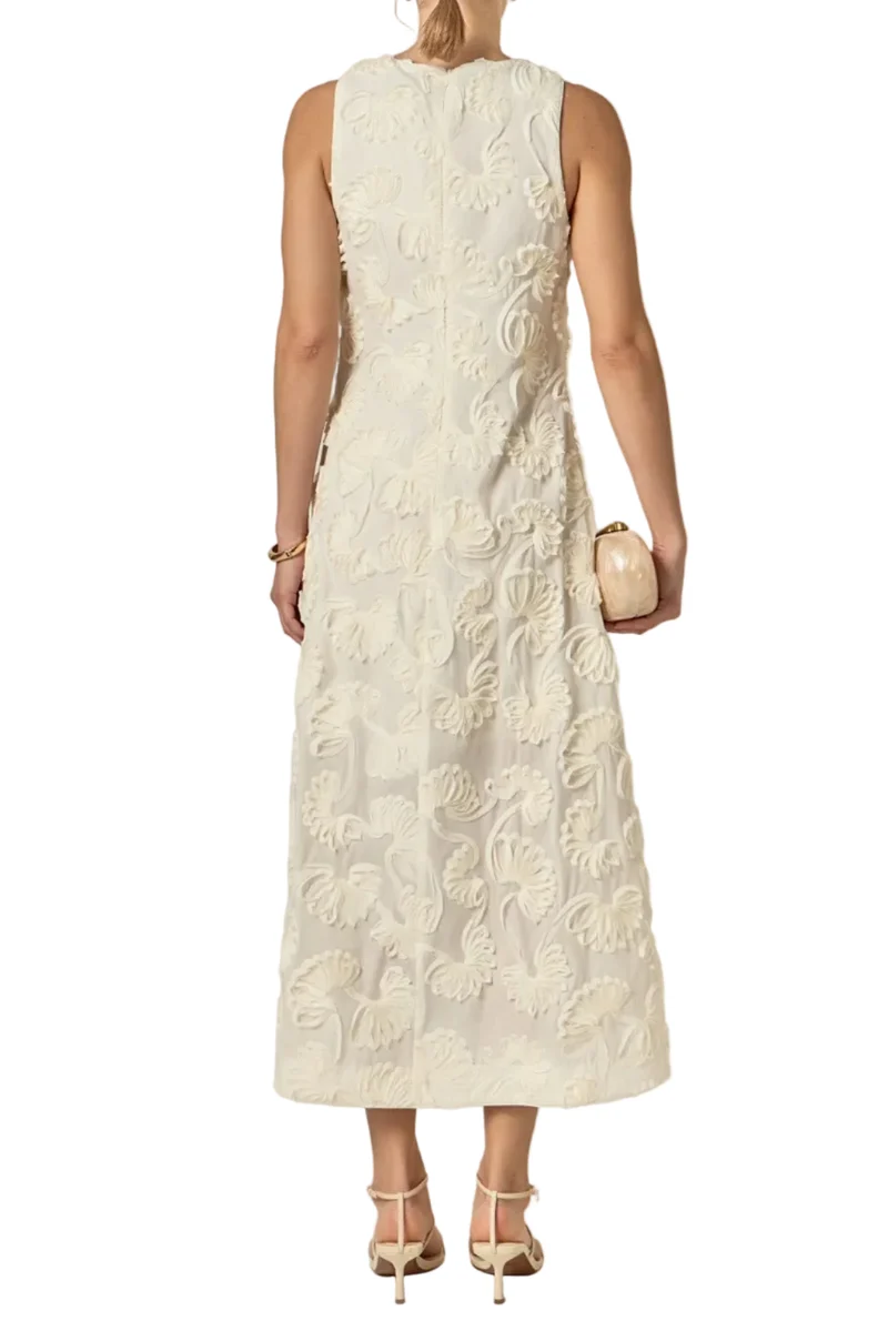 Yolanda Shell Sleeveless Midi Dress