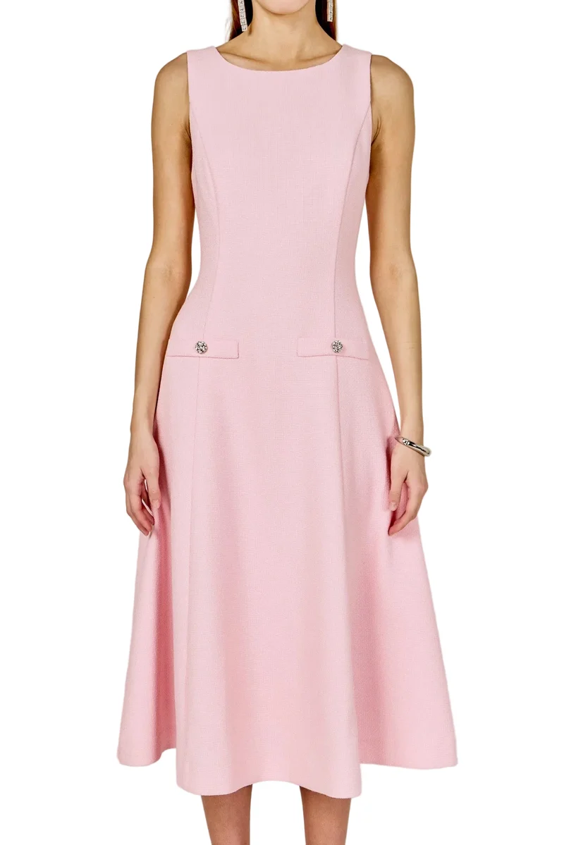 Heather Tweed Midi Dress