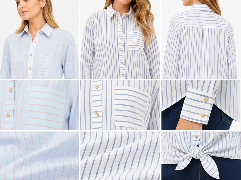 JOLEEN CLASSIC COLLARED STRIPED SHIRT