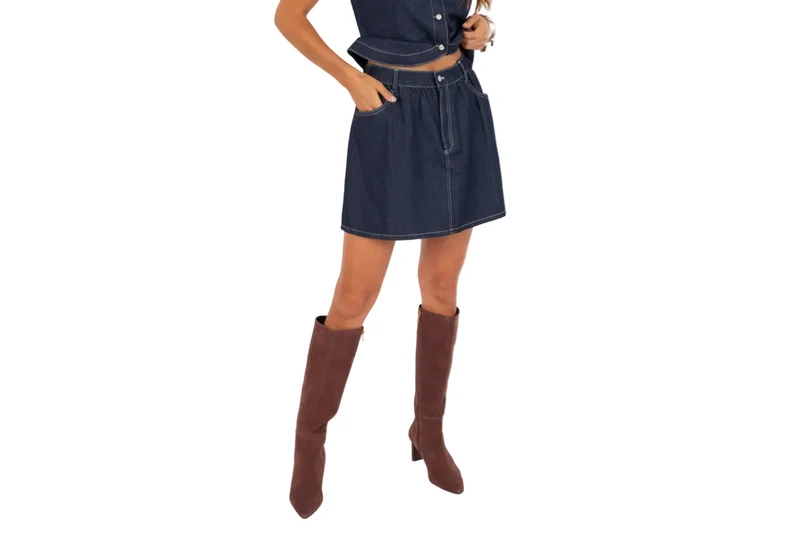 BODEGA DENIM MINI SKIRT