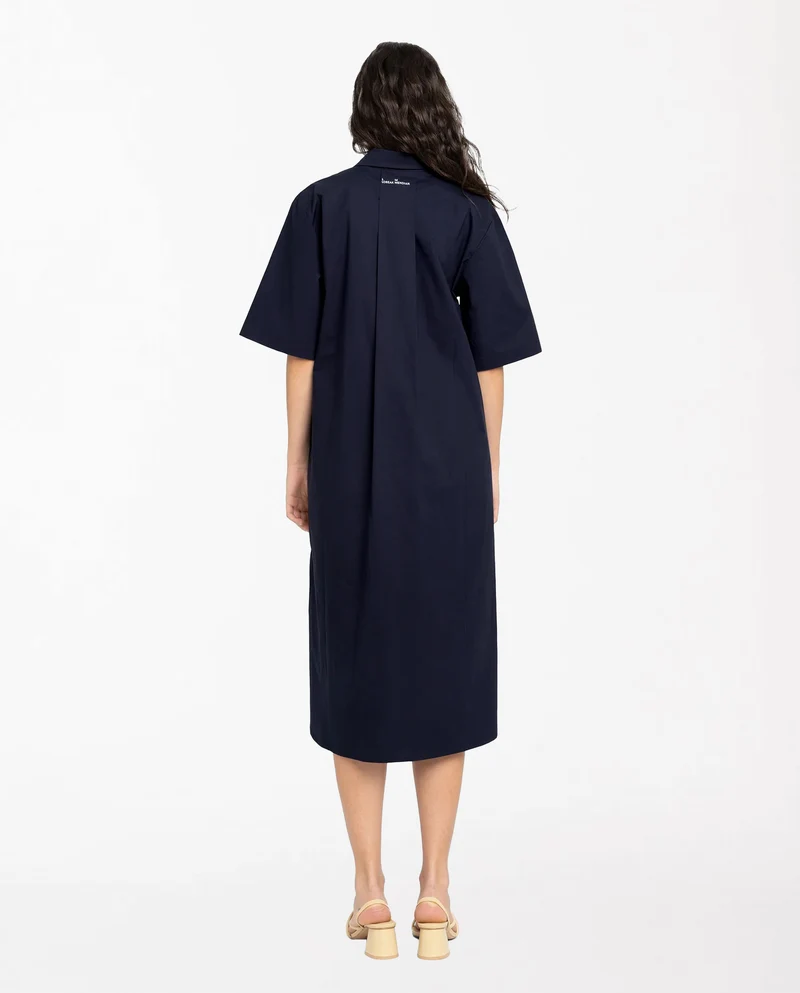 Robe chemise midi en coton bio