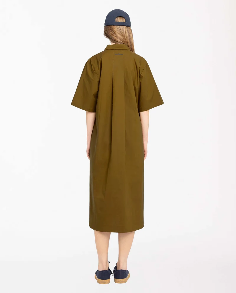 Robe chemise midi en coton bio