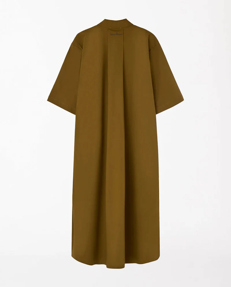 Robe chemise midi en coton bio