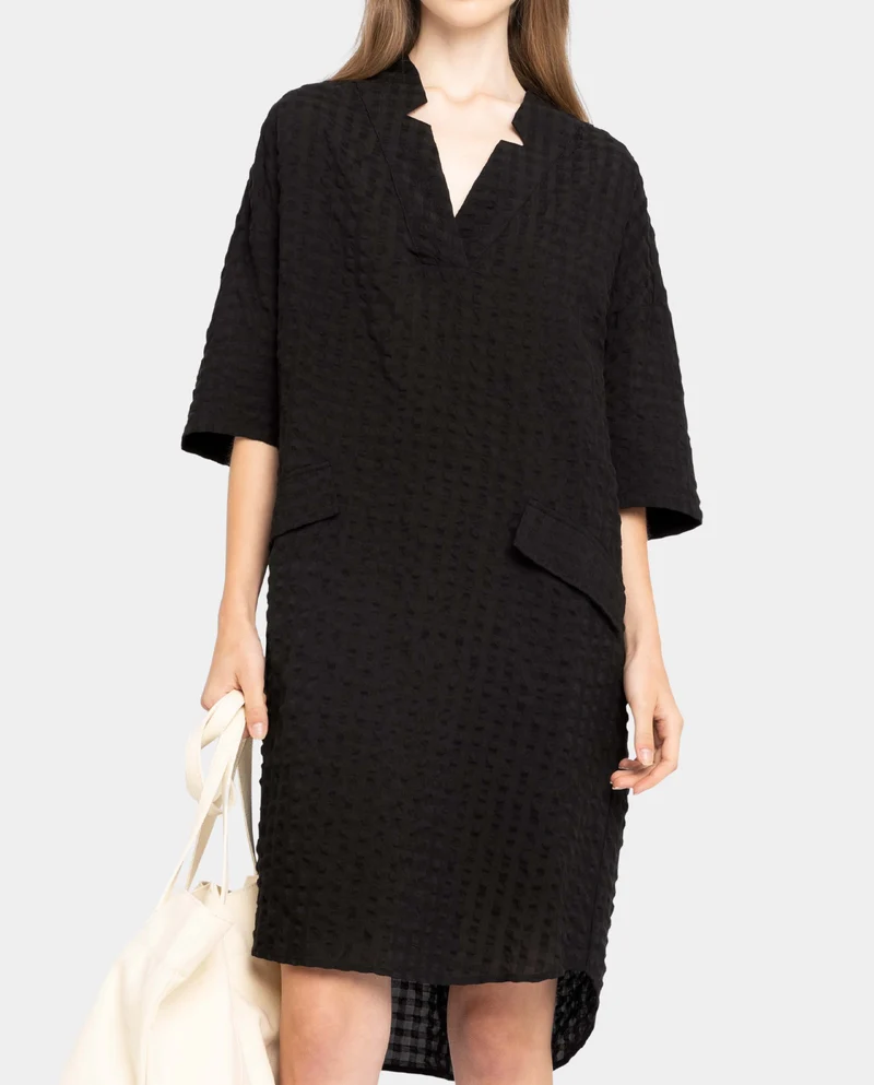 Robe en coton bio gauffré