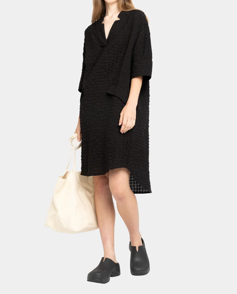 Robe en coton bio gauffré