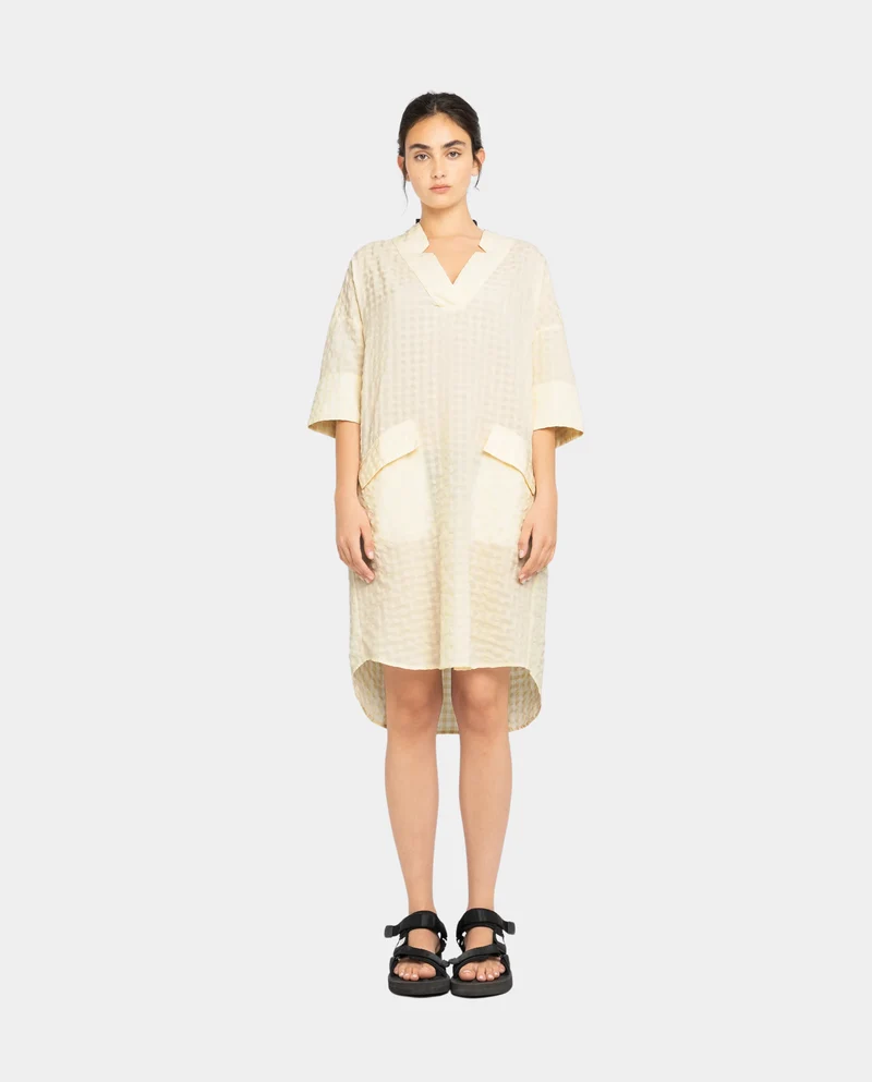 Robe en coton bio gauffré