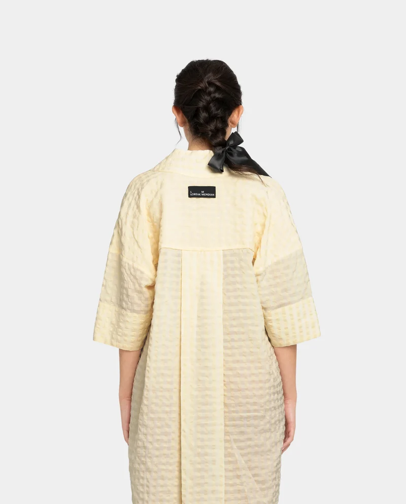 Robe en coton bio gauffré