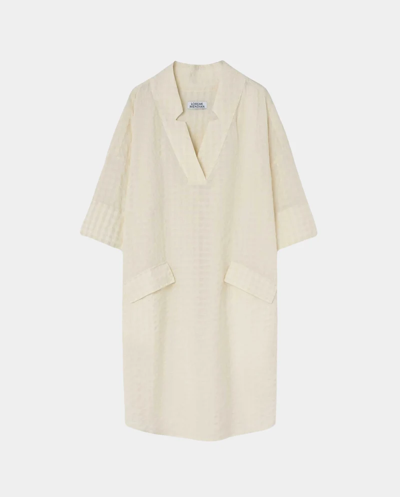 Robe en coton bio gauffré