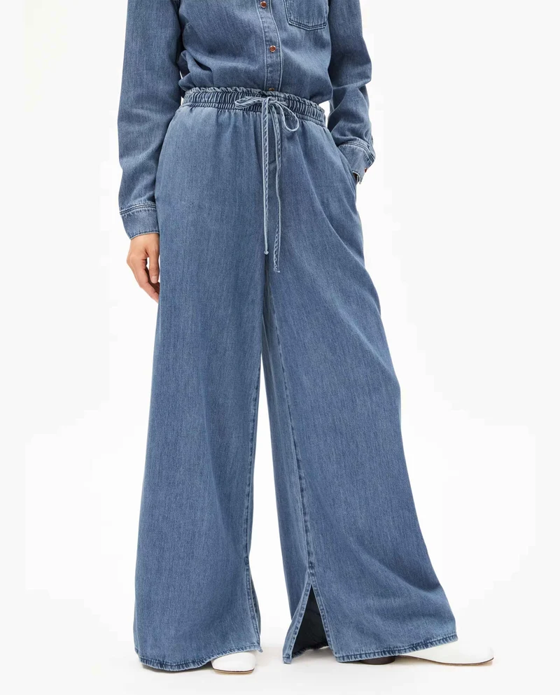 Pantalon fluide en toile de coton bio