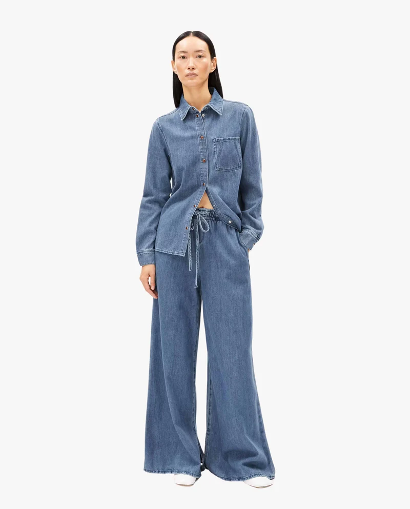 Pantalon fluide en toile de coton bio