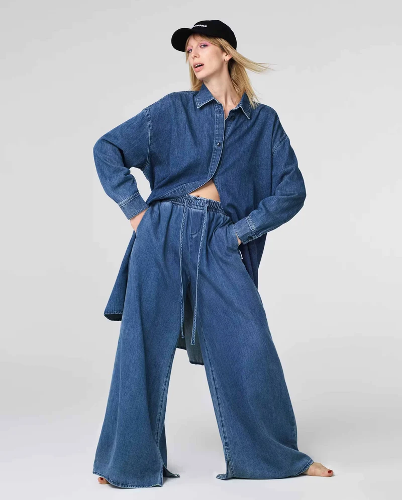 Pantalon fluide en toile de coton bio