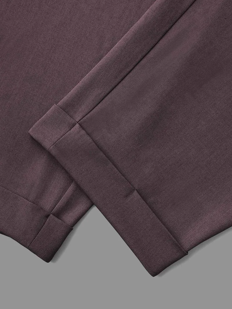 Cuffed Hem Pleated Straight Leg Pants