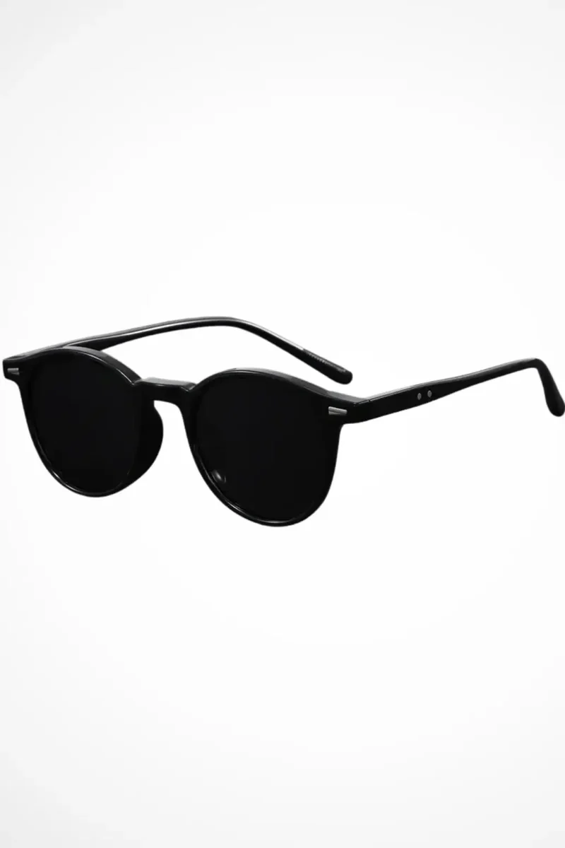 Unisex Lightweight Plastic Round Sunglasses | Sleek Minimalist Retro Shades