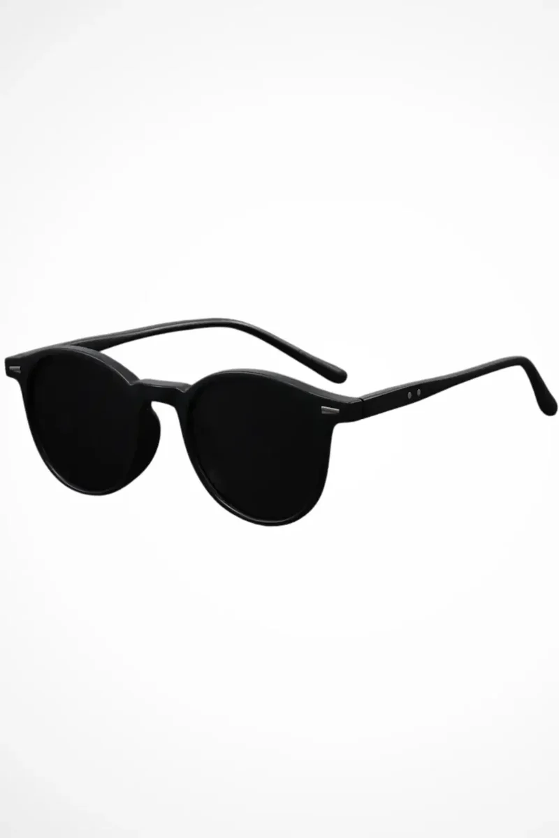 Unisex Lightweight Plastic Round Sunglasses | Sleek Minimalist Retro Shades