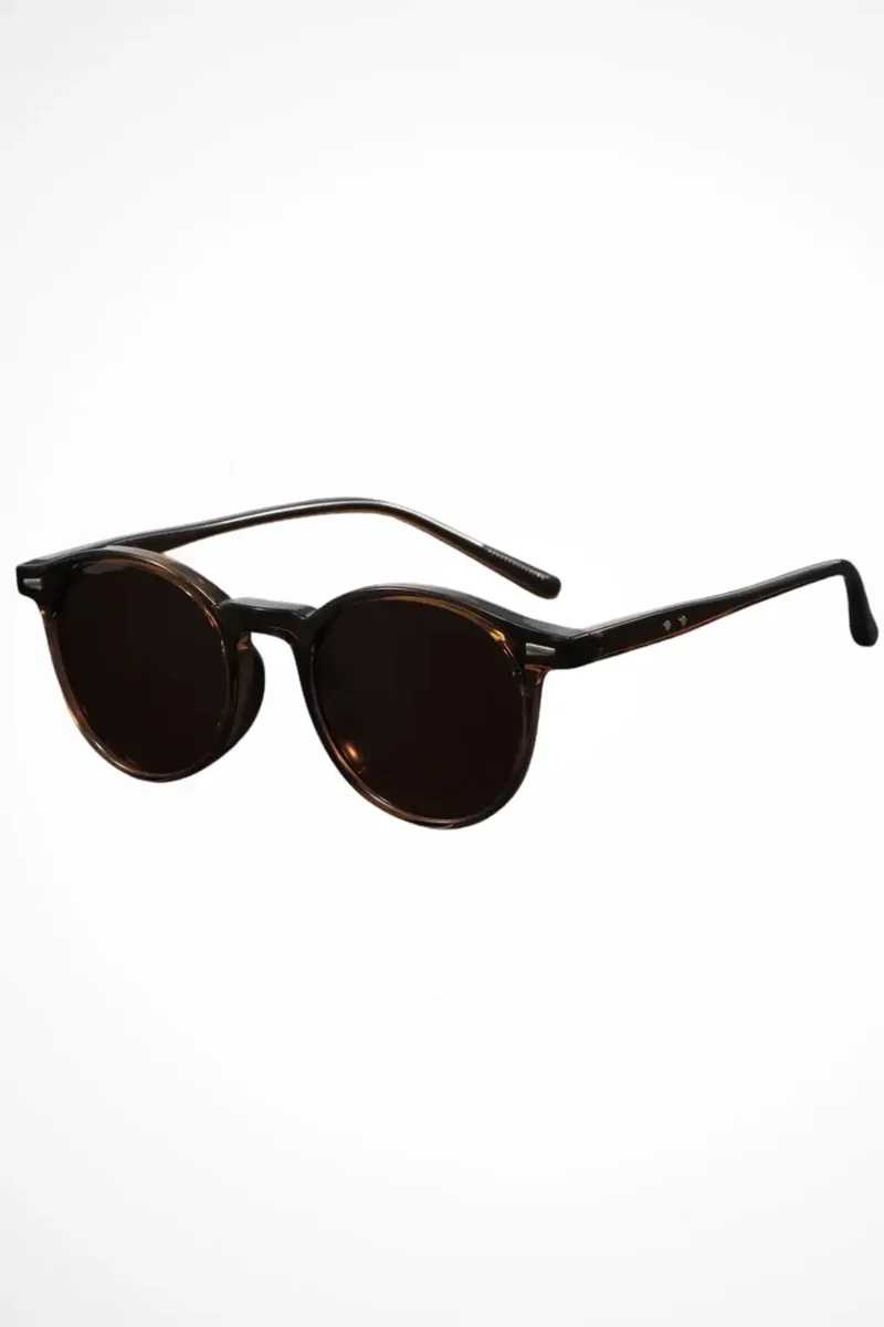 Unisex Lightweight Plastic Round Sunglasses | Sleek Minimalist Retro Shades
