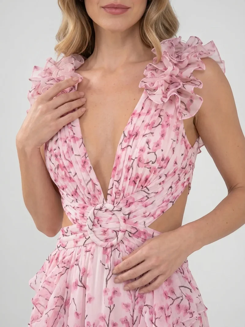 Women's Floral Maxi Dress | Lightweight Sleeveless Summer Gown