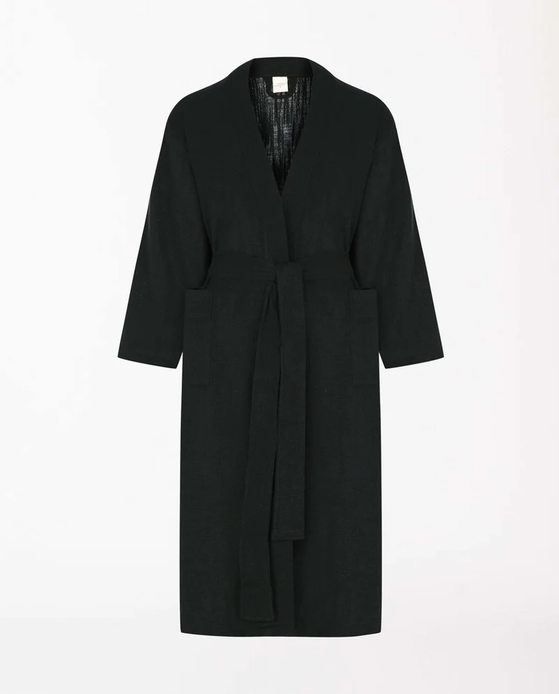 Peignoir long en coton bio