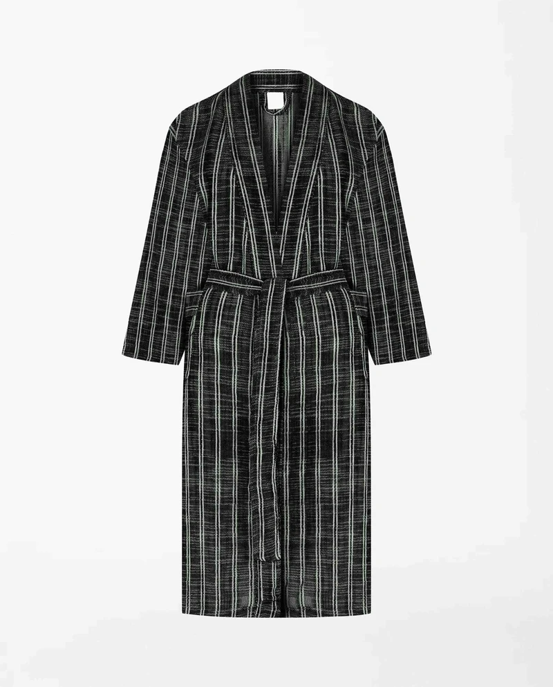 Peignoir long en coton bio