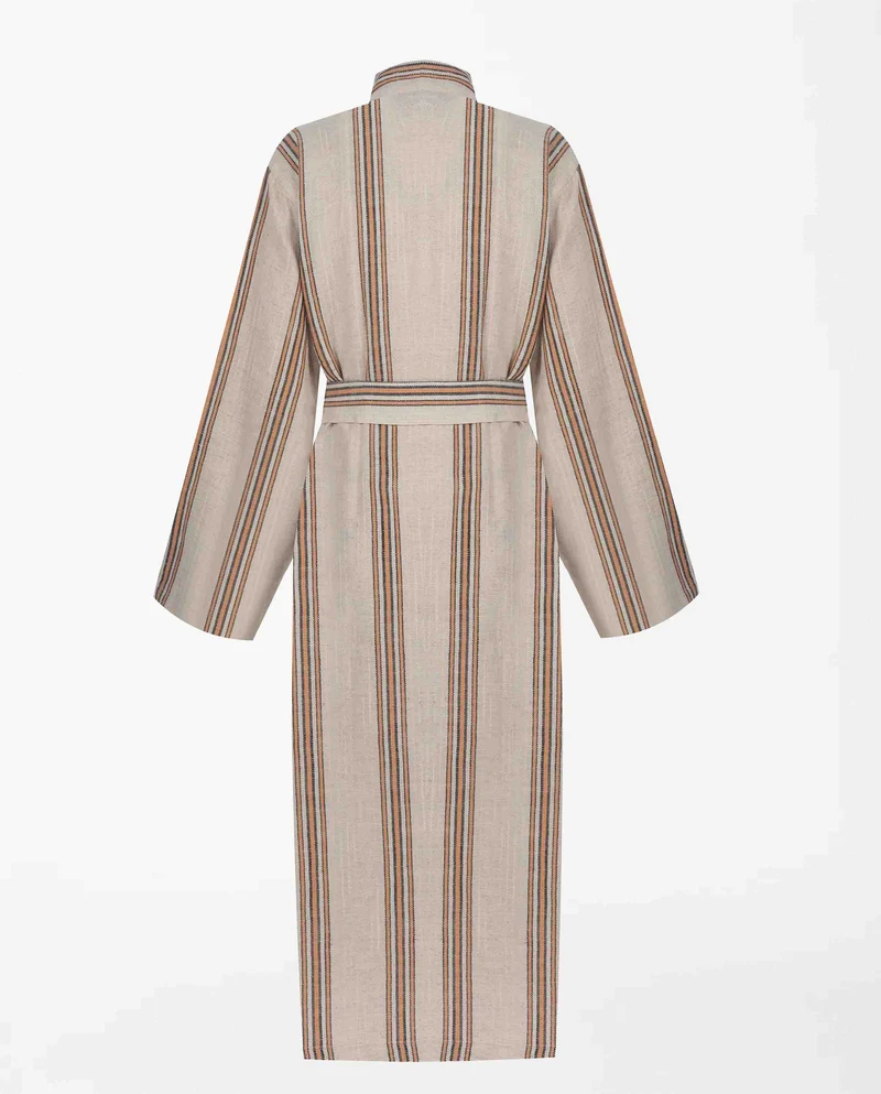 Peignoir long en lin et coton bio