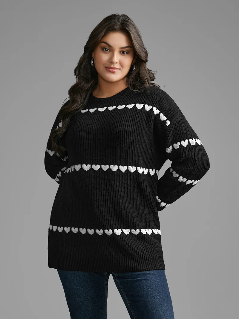 Supersoft Essentials Heart Jacquard Pullover