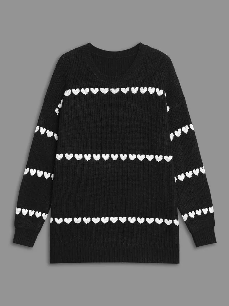 Supersoft Essentials Heart Jacquard Pullover